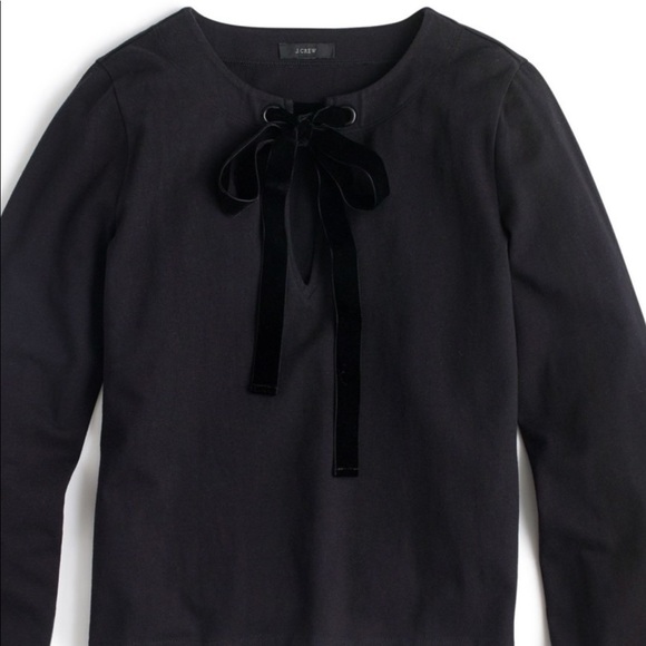 J. Crew Velvet Tie Front Top NWT Size XS - Picture 3 of 8